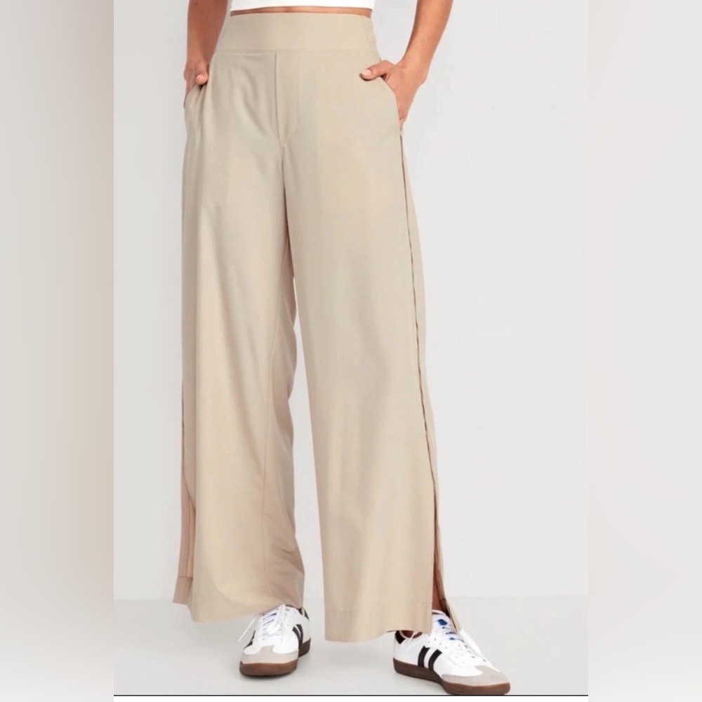Old Navy Stone Wide-Leg Split Side Pants